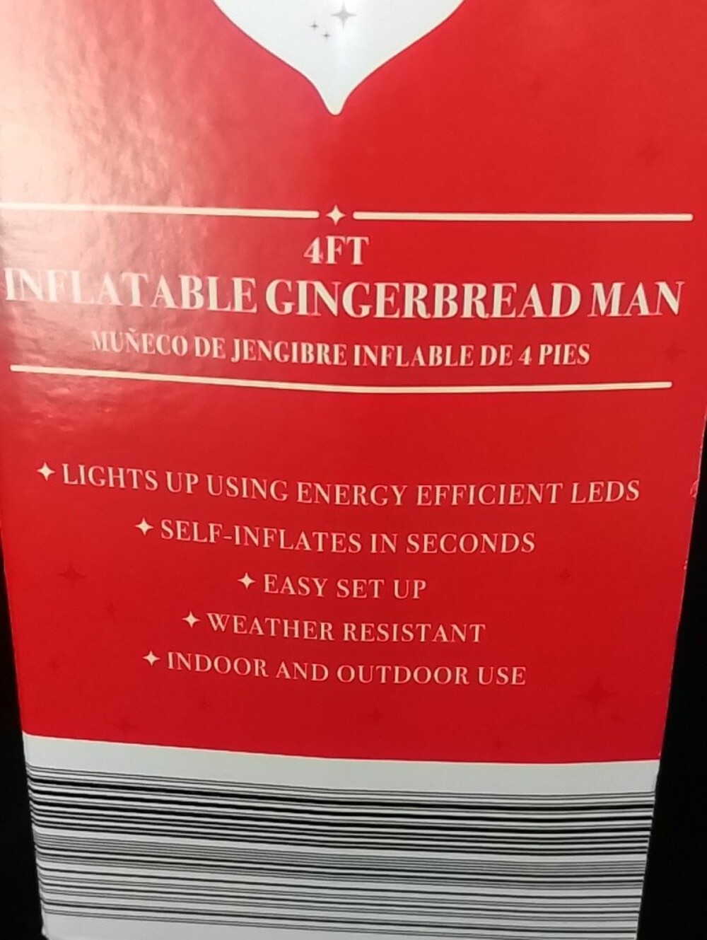 4ft Inflatable Gingerbread Man - Picture 5 of 5